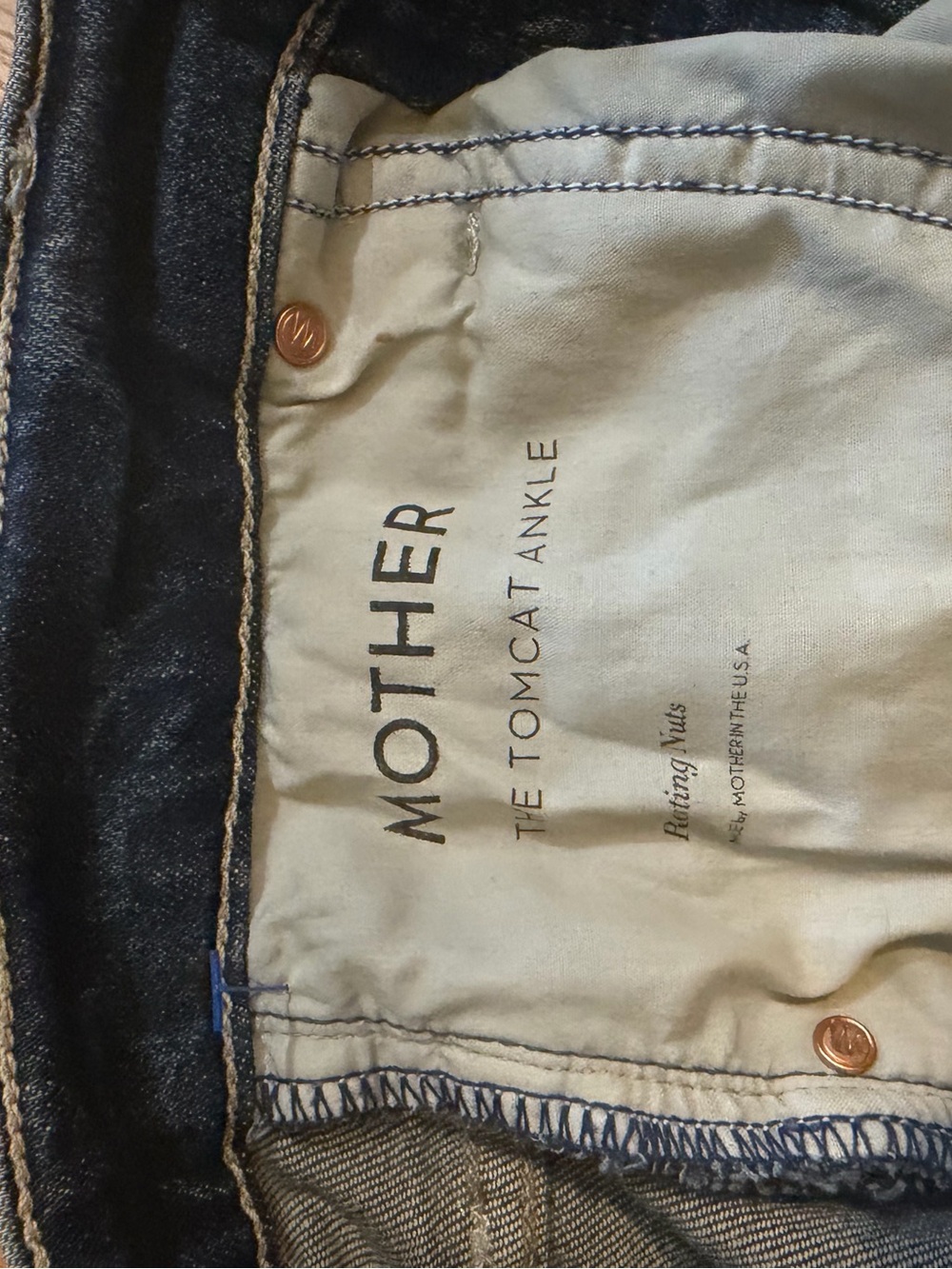 MOTHER The Tomcat Ankle Jeans Size 26 Sun Embroidery Button Fly Straight Leg - Picture 9 of 16